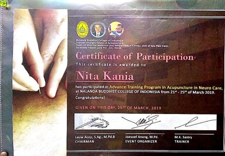 Advance Training Program in Acupuncture in Neuro Care