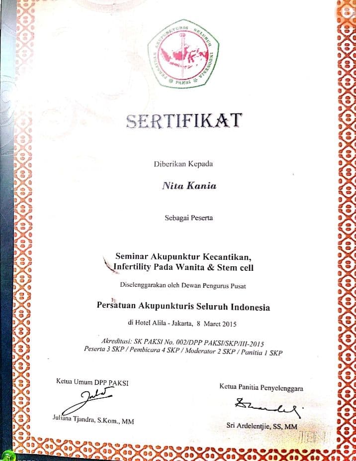 Seminar Akupunktur Kecantikan